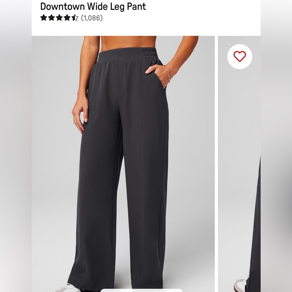 Fabletics Downtown Wide-Leg Pants Charcoal